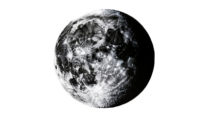 Detailed moon surface with craters and maria © Rowena