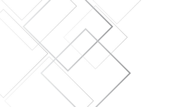 Clean tech background featuring thin grey square frames on white canvas.