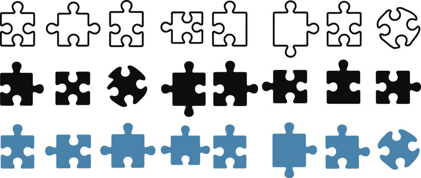 Puzzle icon vector illustration with missing piece representing logic games and problem solving concepts.