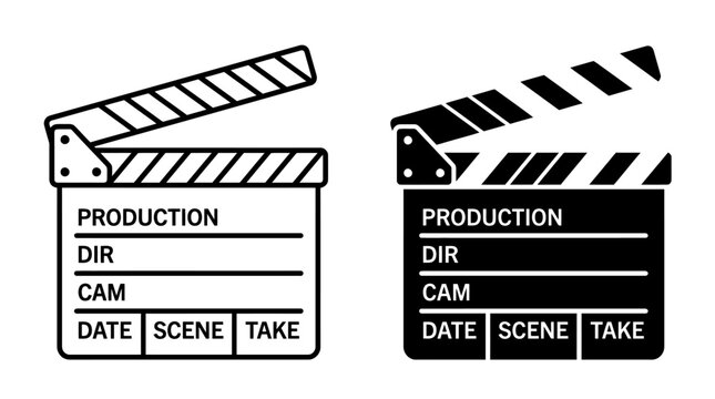 Clapperboards in Film Production Setting