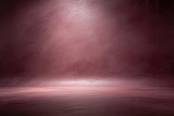 Obraz premium Dark Red Burgundy Studio Spotlight Background Moody Minimal