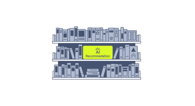 An Illustration Of A Bookshelf With Multiple Shelves The Shelves Are