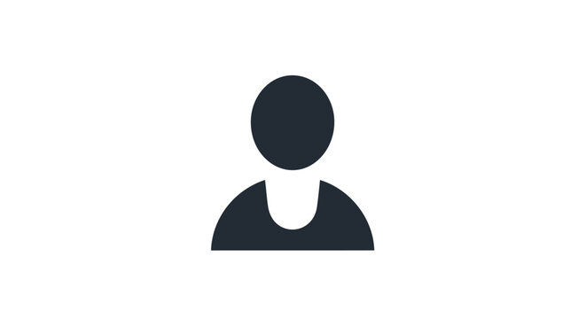 Simple Black Silhouette of Person.