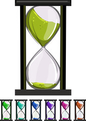 Fototapeta premium countdown sandglass hourglass cartoon. countdown sandglass hourglass sign colorful illustration