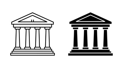 Obraz premium Government Institutions Architectural Line Drawings