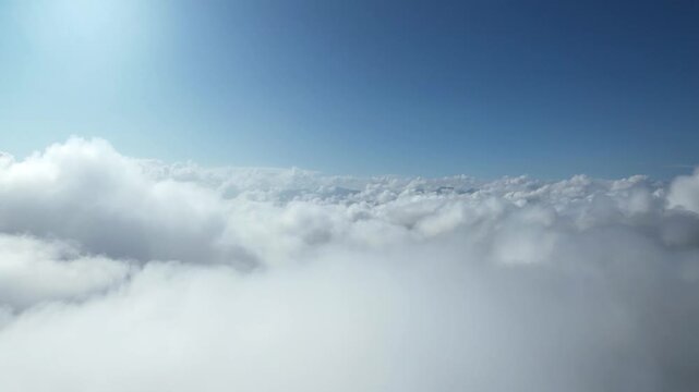 4K Aerial Footage of Fresh Sea of Clouds