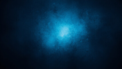 Blue nebula dust cloud in dark space with bright central glow and subtle texture © kzaman