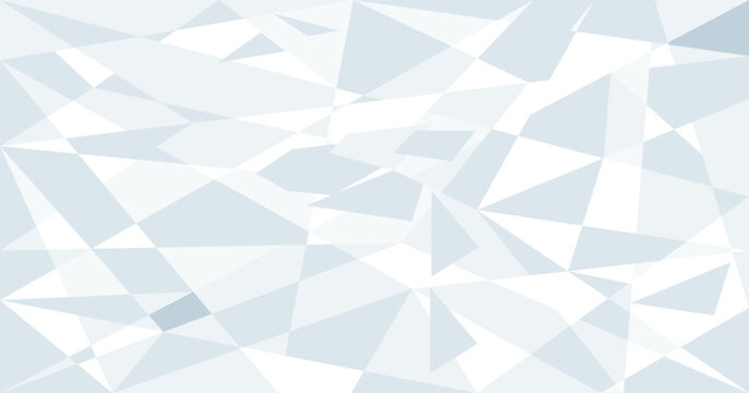 Abstract light gray and white geometric background featuring overlapping triangles and crystalline shards for modern minimal digital creative projects
