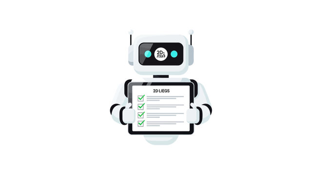 An Illustration Of A Robot Holding A Tablet With A Checklist On It The