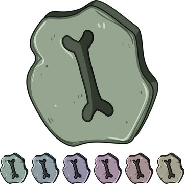 sedimentary fossil cartoon. carbon imprint, bone archaeology, strata geology sedimentary fossil sign colorful illustration