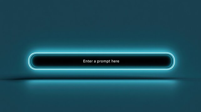 Digital input field for text entry is displayed against a dark background in a simple, clean layout with glowing edges