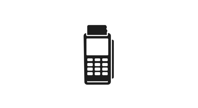 Payment terminal with card reader.