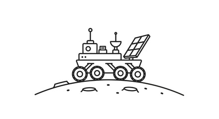 Robot Mars Rover Exploration Vehicle. © Edowar