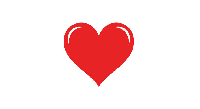 Red Heart Shape Symbol Icon Love.