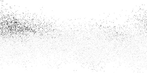 Obraz premium Black particles splashing on white grunge background vector graphic design element