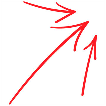 Multiple red arrows pointing diagonally upwards, symbolizing growth and progress.
