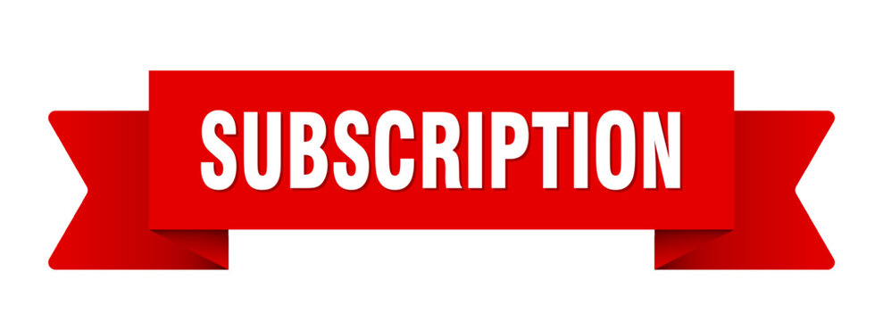 subscription ribbon isolated on transparent background. subscription ribbon