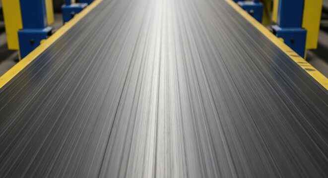 Close-up of industrial rubber material texture with parallel strands in manufacturing setting