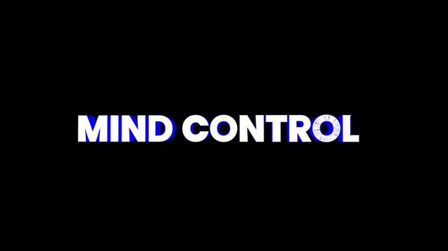 Mind Control Realistic 3D Interface Text Alpha Channel 4K Video