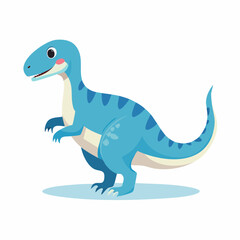 Fototapeta premium Cute Blue Cartoon Dinosaur