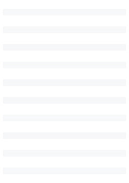 Handwriting practice paper template with four-line guides