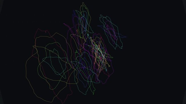A mesmerizing seamless 4K loop of a glowing gold gyroscope morphing through an abstract topology field drifting in hypnotic slow motion. Ideal for sound bath, data visualization. 4K UHD.