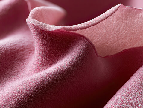 Textured Pink Surface with Folds and Curves