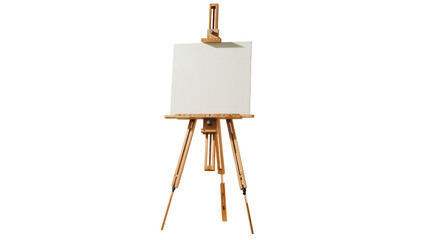 Wooden artist easel with blank canvas © darietta