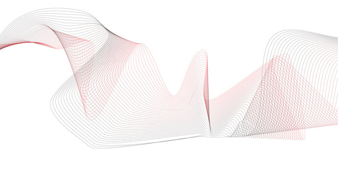 Abstract red and black digital wireframe data structure with abstract wireframe structure
