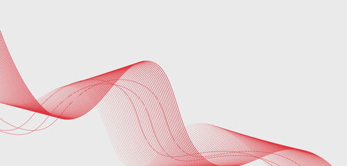 Fototapeta premium Creative red wave pattern featuring smooth curves, fine lines, and dynamic texture elements.