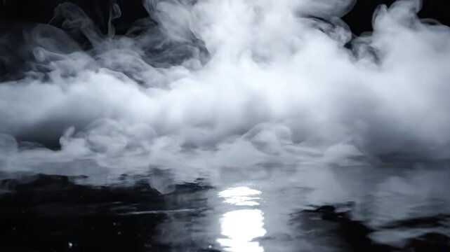 Dramatic Cloud Reflected on Water Surface.