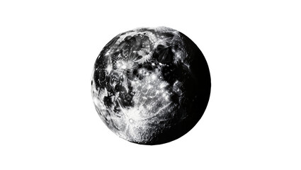 Full moon with craters and surface details © Clementine
