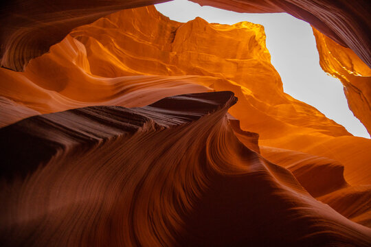 Detailed abstract perspective of Antelope Canyon