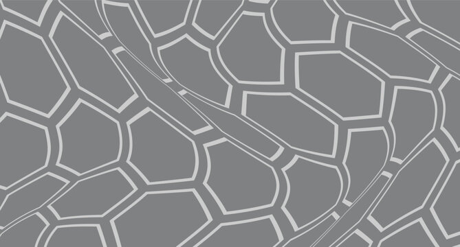 abstract creative grey outline polygon wave pattern on grey.