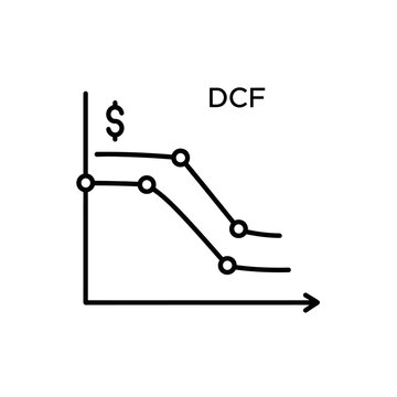 Discounted Cash Flow Analysis Graph with Dollar Sign