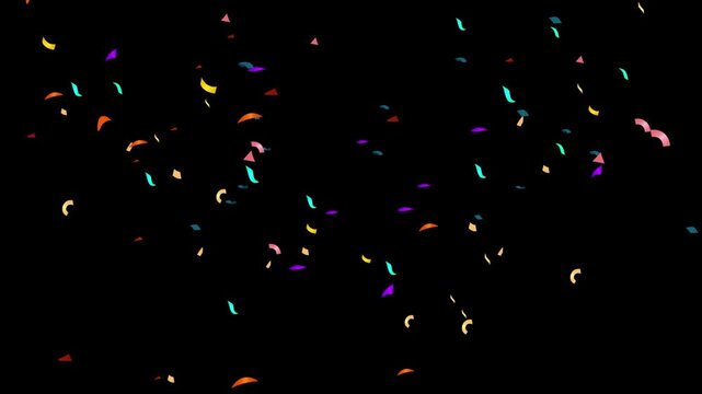 Love This Neon Glowing Heart Shape with Confetti Celebration Background