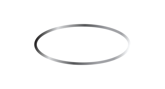 abstract creative silver gradient outline oval design.