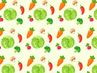 Fototapeta premium seamless pattern with vegetables