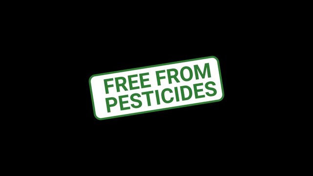 Free from pesticides Animated Stamp