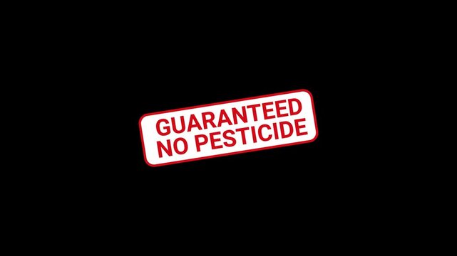 Guaranteed no pesticide Animated Stamp