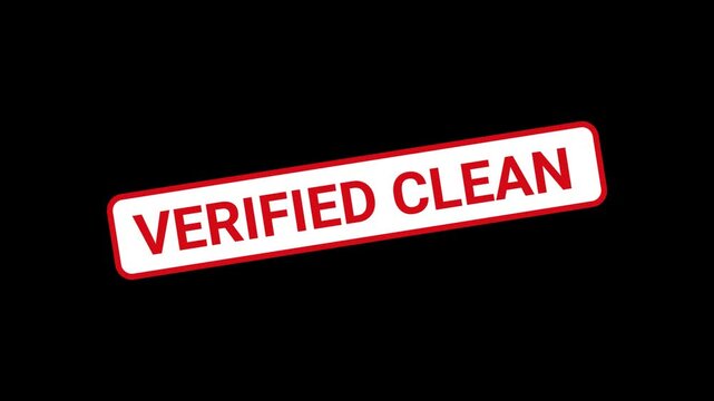 Verified clean Animated Stamp