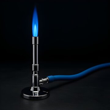 Bunsen Burner with Clean Blue Flame