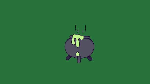 Ancat Wearing Animated Green Screen Chroma Key Background