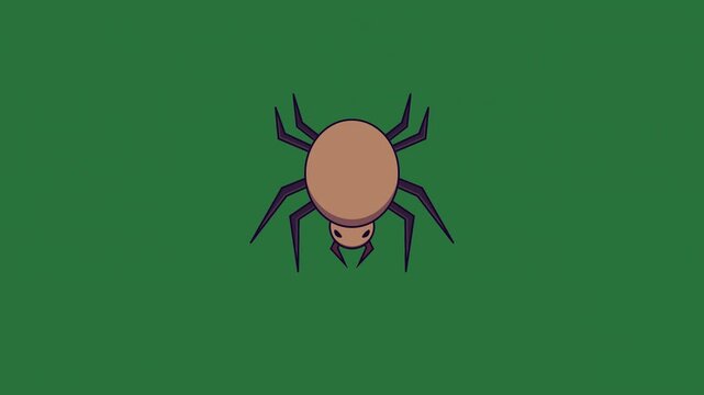 Tick Spider Animated Green Screen Chroma Key Background