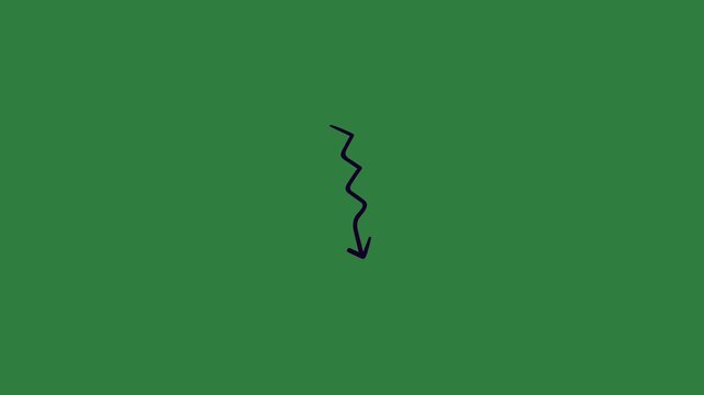 Arrow Crack Animated Green Screen Chroma Key Background