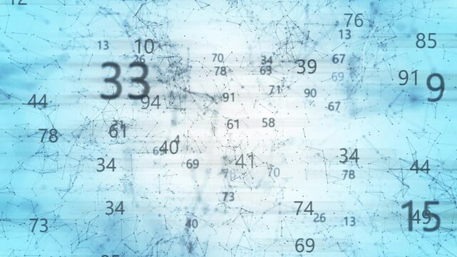 Abstract background with scattered numbers