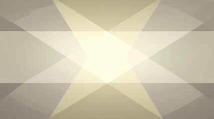Obraz premium Abstract geometric design with overlapping triangles and lines in shades of beige and white.
