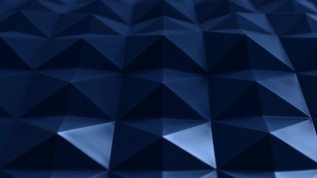 Blue abstract corporate background with geometric polygon pattern and dark gradient light reflection, blue background corporate abstract pattern with dark geometric triangle surface and smooth light