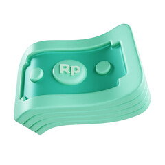 Fototapeta premium money rupiah 3d icon illustration object