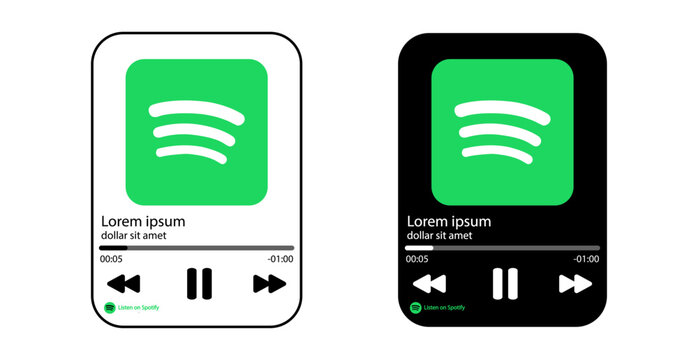 Spotify player interface for web and apps.